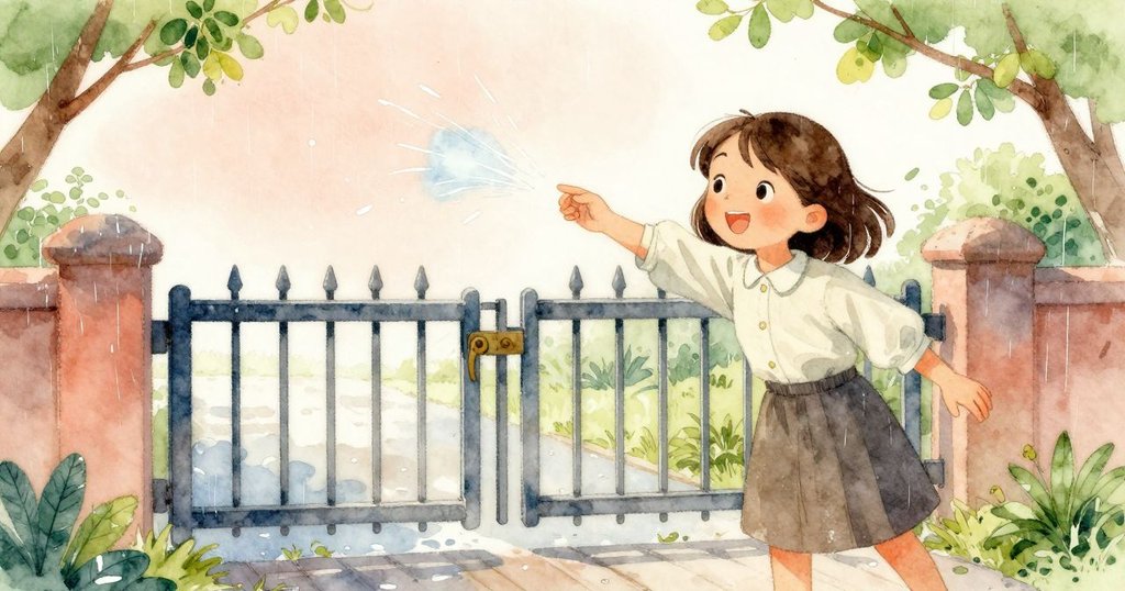 迪娜在水閘旁熱情呼喊,銅色細雨灑落上升水位間,故事進入充滿變化的發展