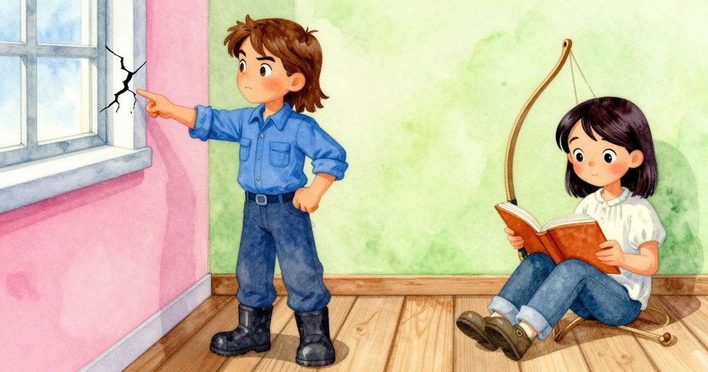 Nadine在甲板上指著新出現的裂縫，同時Celina準備繩索，板面元素顯示新舊對比，情緒活躍充滿期待