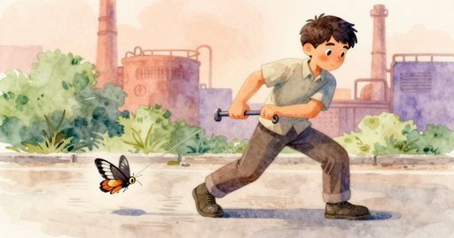 Moth Shadow Over the Turning Glass