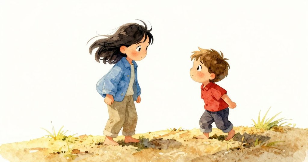 賽勒斯低聲發問，哈麗特點頭回應，兩人在沙丘上互動交流，臉上流露出好奇與驚奇的表情。