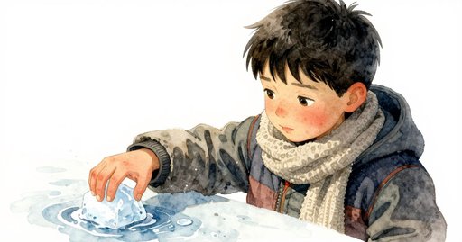 Balanced Branch Beside the Melting Pond