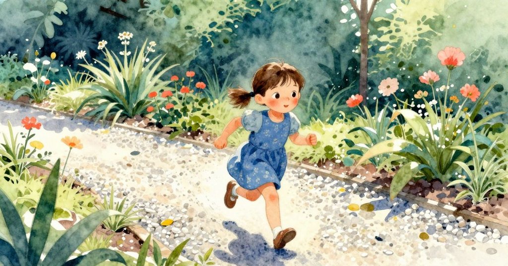 Josie急速奔向砂礫中意外彎曲脊線，動態畫面展現急促腳步與專注神情，光影交錯