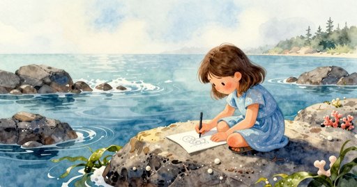 Droplet on the Tide Pool Sketch