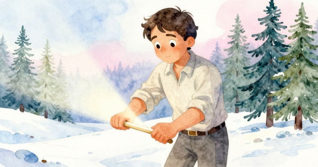 帕爾默重回織機前，巧妙調整手腕動作，陽光柔和灑下，展現出希望與節奏的轉變。