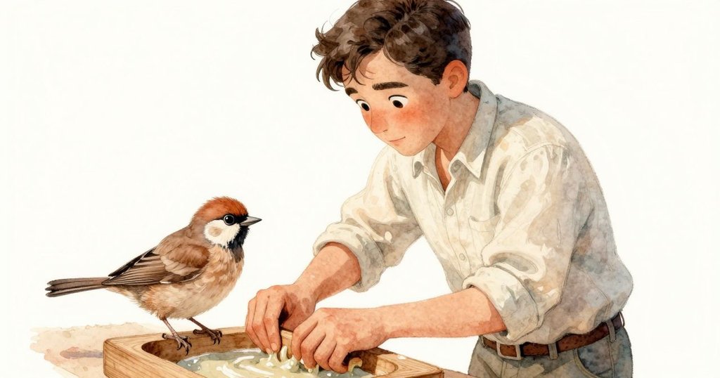 Inigo專注操作木模，手部細節清晰呈現與漿液親密接觸，溫暖燈光下充滿精細質感。