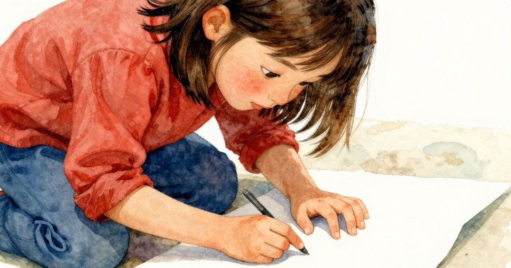 美貝爾輕觸紙張的近拍鏡頭,表情溫柔,紙面顯現河石般光滑質感,展示細膩觸感。