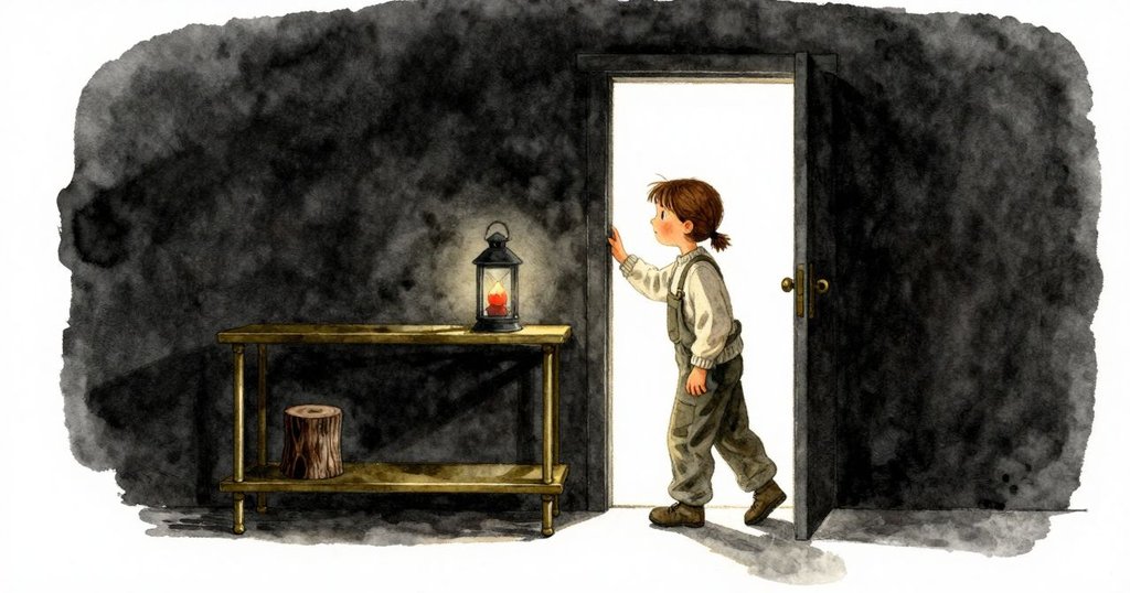 芬娜黎明走入燈籠室,桌上短燈芯閃現微光,她滿懷好奇與決心