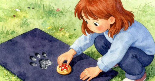 Paw Print On The Drone Pad