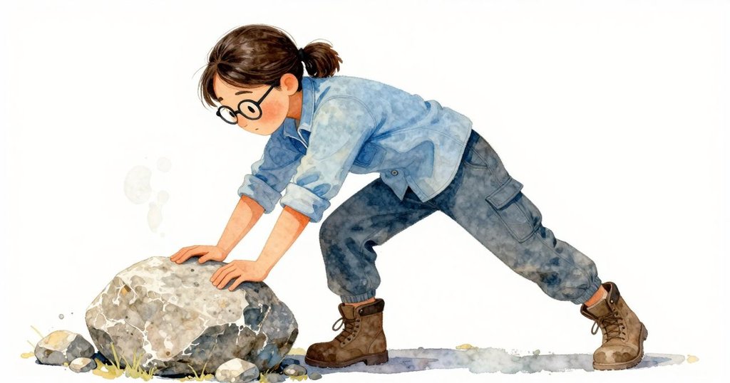 Kaya輕觸移動中的板岩，畫面傾斜呈現板岩節奏感與細微蒸氣流動，動態細節豐富