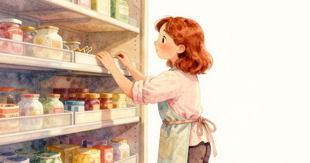 Marnie在糖果車內部溫暖空間取出木棒,柔和燈光映襯下展現專注與細膩情感