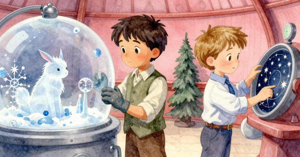 在控制台旁,Zephyr操作圓盤以對齊軌跡,又見Kent仔細檢查星圖,兩人動作協調配合。