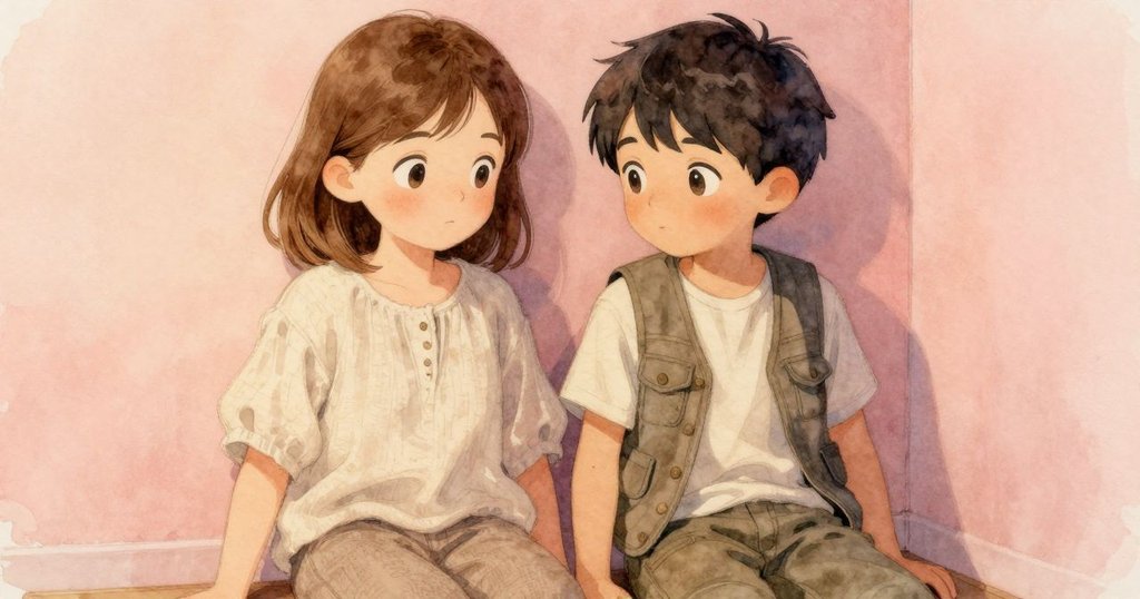 Vita在後台角落休憩，柔和燈光映照下神情安逸，動作平靜，整體氛圍充滿寧靜與釋放感