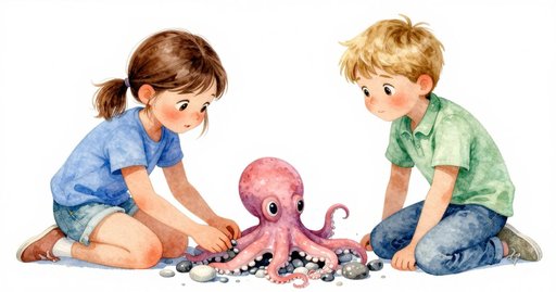 Octopus Builds a House in a Mussel Shell