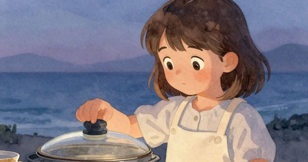 夜色低垂，Adele靜靜將手放在冷卻的器皿上，聆聽糖的低語，場景安詳平靜