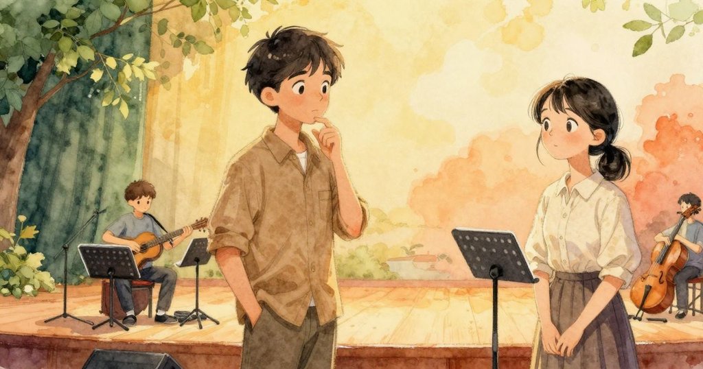 Jarvis 與 Tara 並肩合作，一邊是真實操作，一邊是幻想中的和諧音律雙重呈現