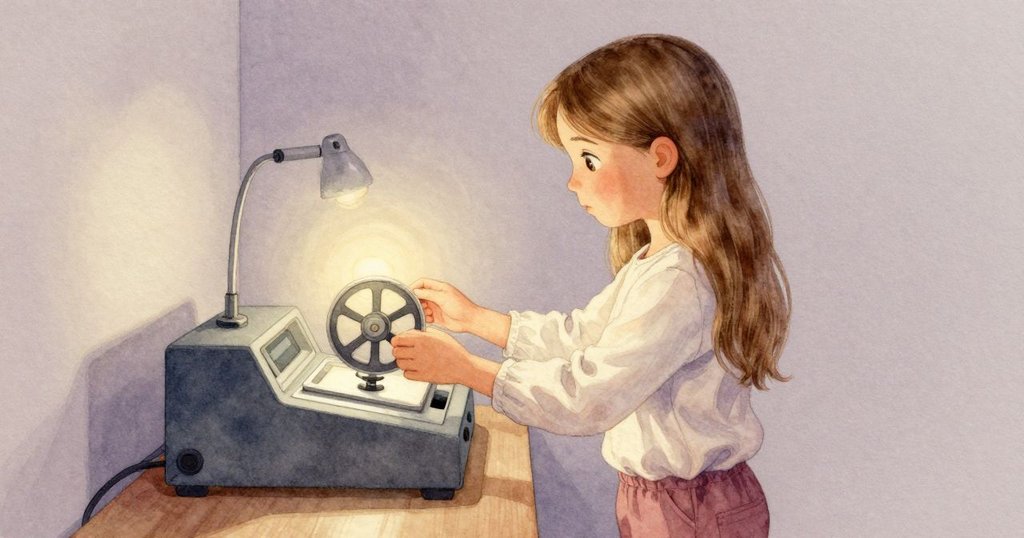 莉拉細心檢查計時輪與發光燈具並列展示,手勢輕柔,展現專注與溫暖對比