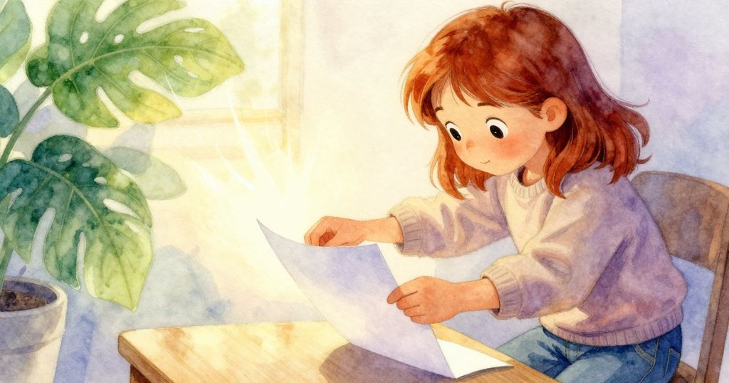 Waverly 正在調整未完成的紙張折痕, 動態傾斜角度呈現創作緊張, 細節豐富, 展現工藝挑戰