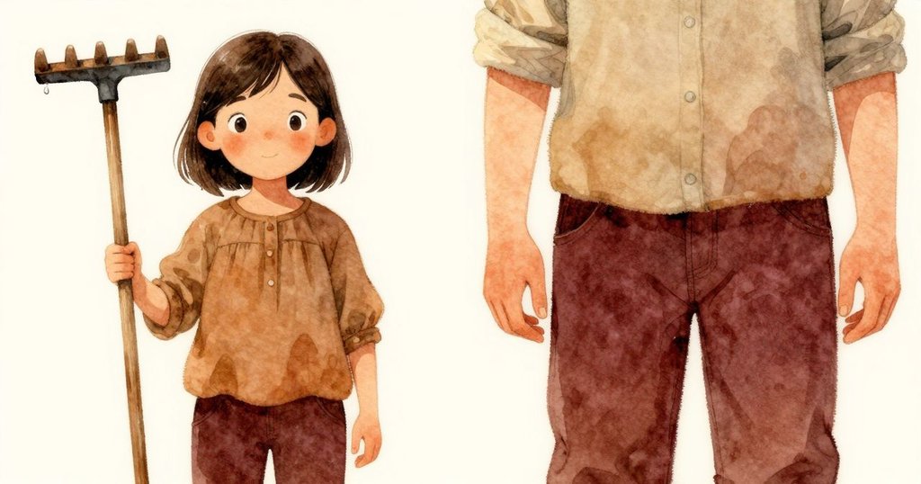 昆恩輕輕攥著風化耙子，手部特寫呈現一滴水珠，豐富細節與歷史感交織畫面