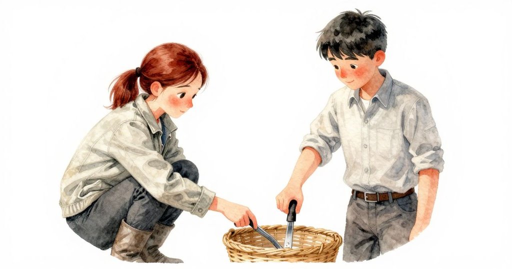 Colette與Jasper在籃子內共同調整裝置,晚晨柔光映照著第二頂羊毛帽,畫面呈現圓形呼應初始場景,充滿平靜與收尾感