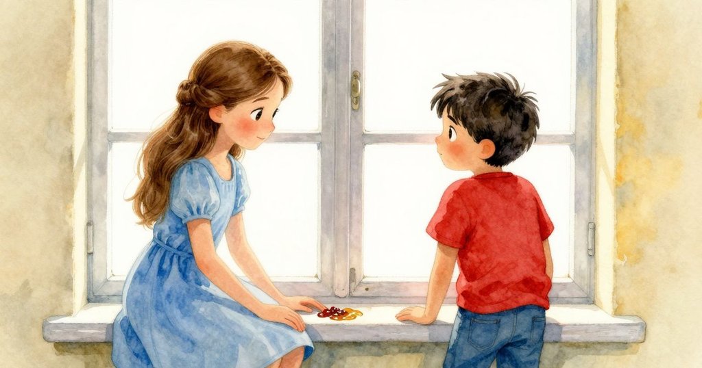 Freya輕觸變軟種子,糖漿狀物質沾染指尖,同時Cedric從窗邊靜觀,兩人共享探索驚喜瞬間