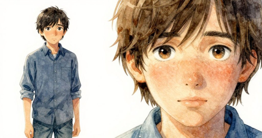 Cruz 的眼神近鏡頭展現出淡淡擔憂與堅定決心,燈光橙色照射臉龐,暗房背景隱約浮現