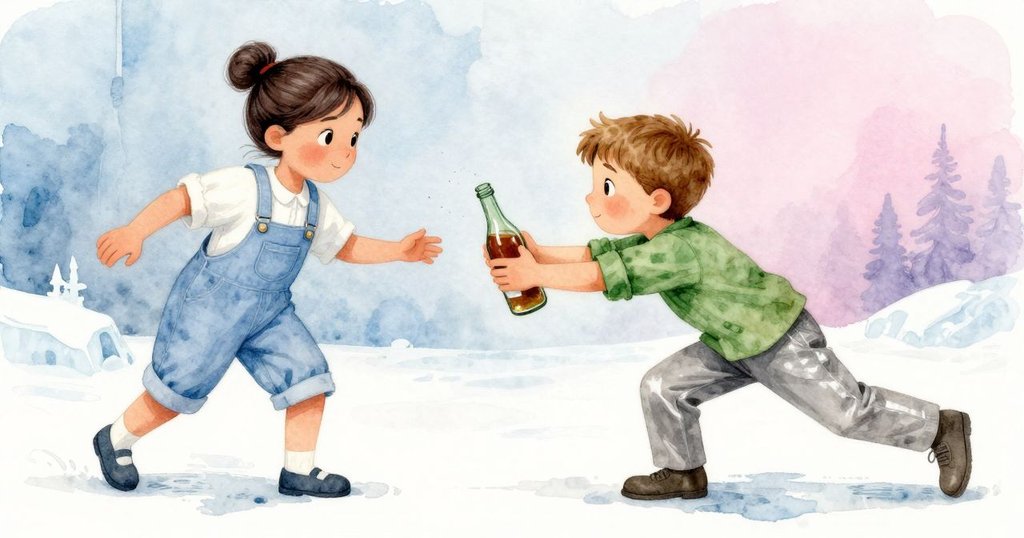 動態瞬間，Cole飛速伸手接住搖晃酒瓶，Seren面露緊張，兩人合力對抗失控局面。