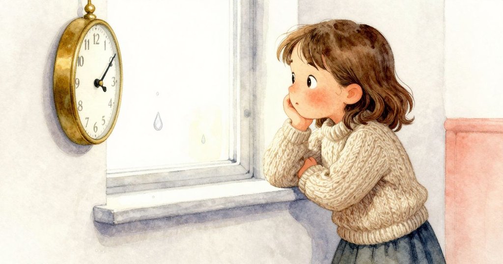 室內鐘聲、冰滴撞擊木窗沿與窗簾金屬碰撞同時發生,瑪格隨動微調坐姿,展現動作和反應的微妙連結。