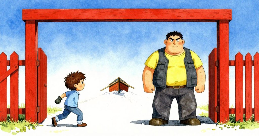 Maddox與Merritt面帶釋懷互點頭, 船隨閘門開啟前行, 象徵跨越挑戰迎向新旅程, 戶外景觀寬廣明亮