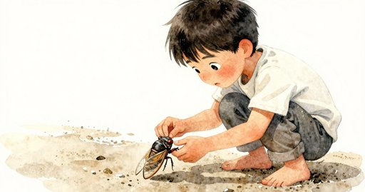 Fallen Cicada Shell on the Tidal Flat