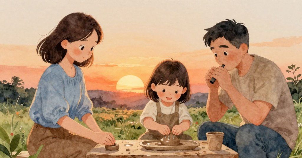 Ines 將托盤放回滴水處,Palmer 站在旁邊輕哼口哨,溫室恢復規律滴水,環境充滿安寧與完成感