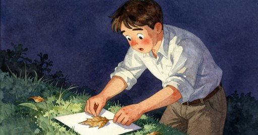 A Leaf Inside the Second Block Print