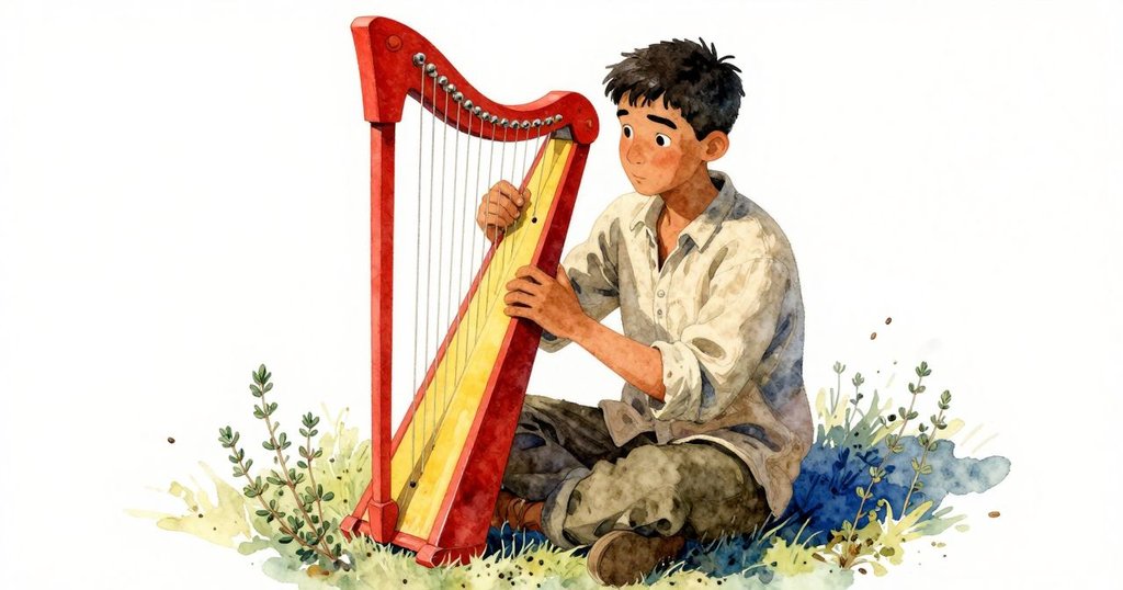 林登靜坐於寧靜的戶外場景,風琴與香草和諧共鳴,天空鳥安靜守望,緩緩收束晨間實驗的美好餘韻