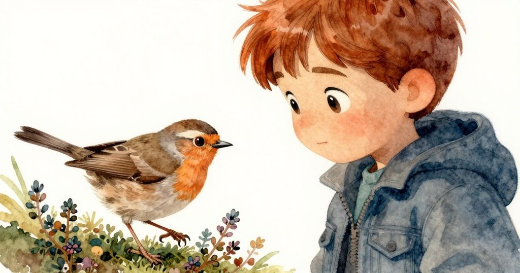 冬天的靴子踏在山坡上濕潤的百里香叢中，特寫展示大地與草本細節，傳達自然連結