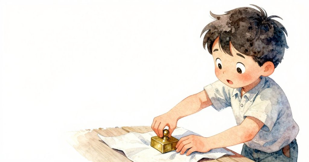 從Xander肩後觀看，他雙手輕壓黃銅塊對齊Neve畫線，動作協調，現創作過程中的互動情景