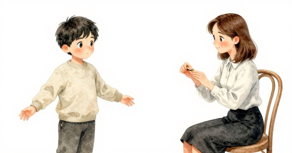 Cal專注調整儀器釘子，另一邊Yasmin坐在扶手椅上輕聲指導，展現室內分割互動場景