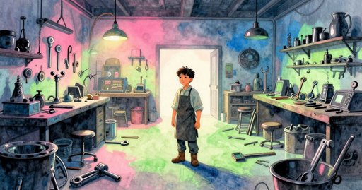 An Empty Pipe Cradle under the Furnace Glow