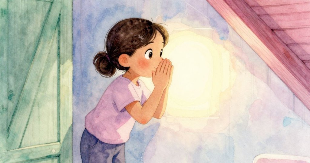 雅思敏在木屋角落以輕鬆姿態低語，背景中溫斯頓忙於試驗，室內光線柔和，氛圍溫馨