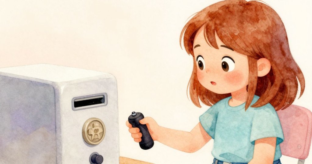 莉奧拉專注地用手握住操控桿，硬幣在插槽閃爍光芒，細膩呈現街機操作的精彩瞬間