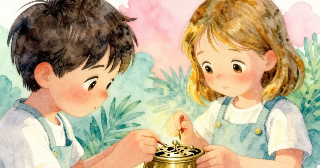 透過主觀視角看到音樂盒內部細節,銅釘略顯歪斜,在聚光燈下展現出微妙的不協調感