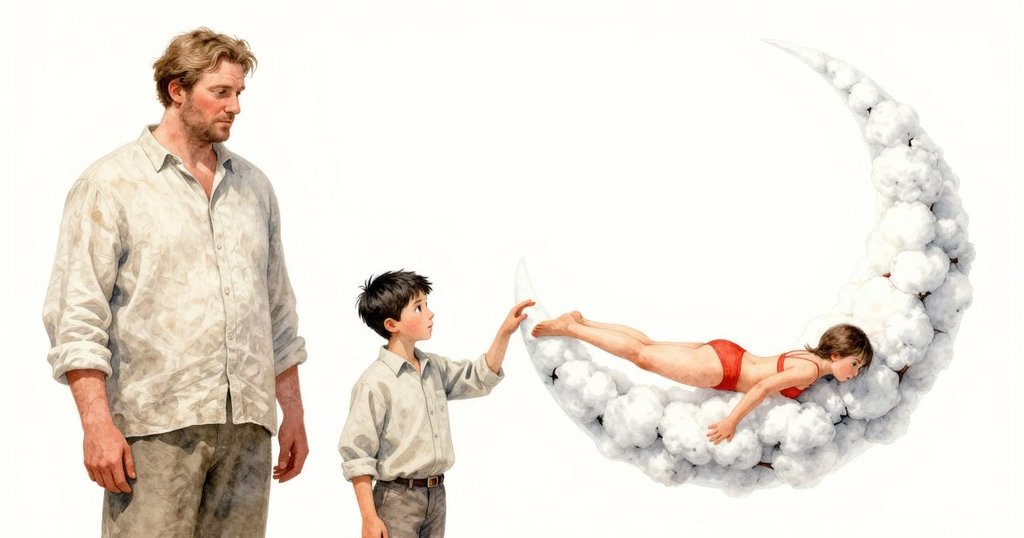 主角神情驚訝地看著蠟痕漸變成如精靈般曲線，畫面帶扭曲視角，展現偶然魔幻之美