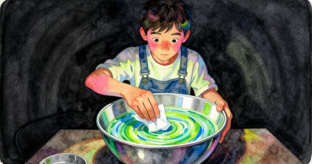 Birch在操作中，漆器上不尋常的紋路以變形視角顯現，透露細膩工藝挑戰。