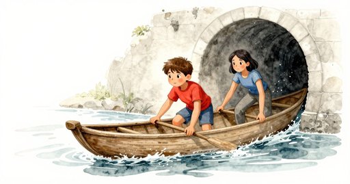 The Unexpected Green Streak on the Log Flume Tunnel Wall