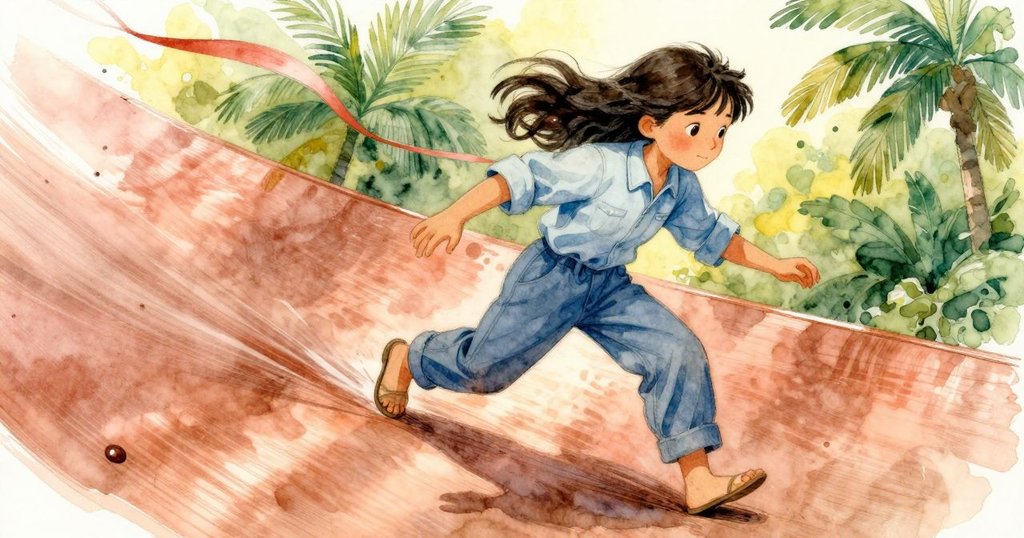 奧倫注視著銅版上迅速飄動的墨帶，神情專注略帶緊張，瞬間動態充滿活力。