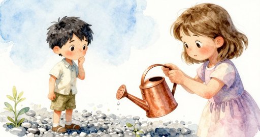 The Cool Watering Can and the Moving Shadow