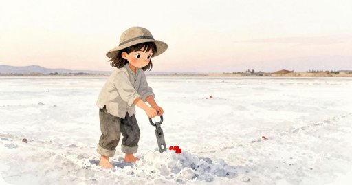 Hexagonal Salt Crust in the Eastern Pan