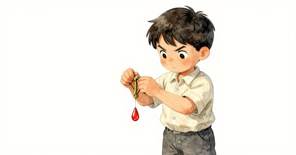 Luke回到工位, 平靜調整黃銅刻度, 慎重釋放一滴精華, 呈現重獲平衡的安寧與更新