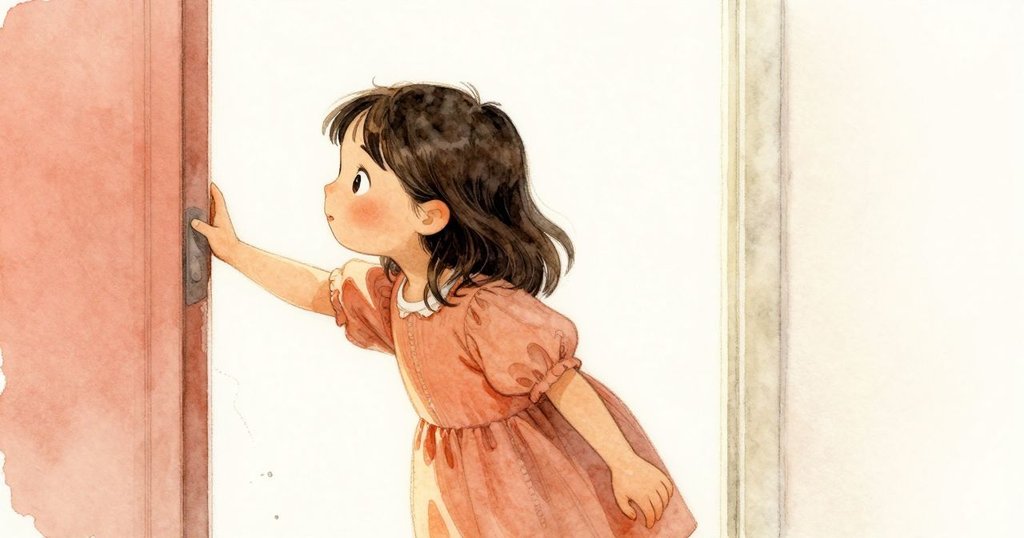 塔蒂亞娜在工作室門邊溫柔伸手，小心誘使蝾螈移至安全的粉末路徑上，動作輕柔充滿關懷