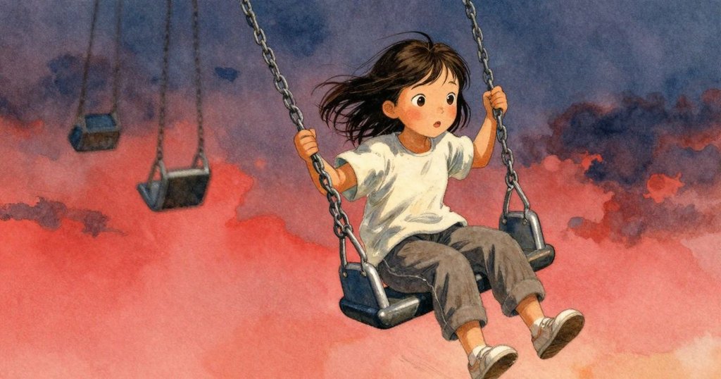 克蕾諾在動態搖擺中調整身形，感受風勢衝擊，機械鏈條隨節奏搖擺，現場充滿動感與激情