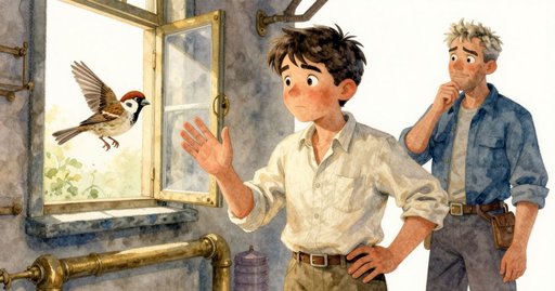 Sparrow and the Cooling Iron Chips