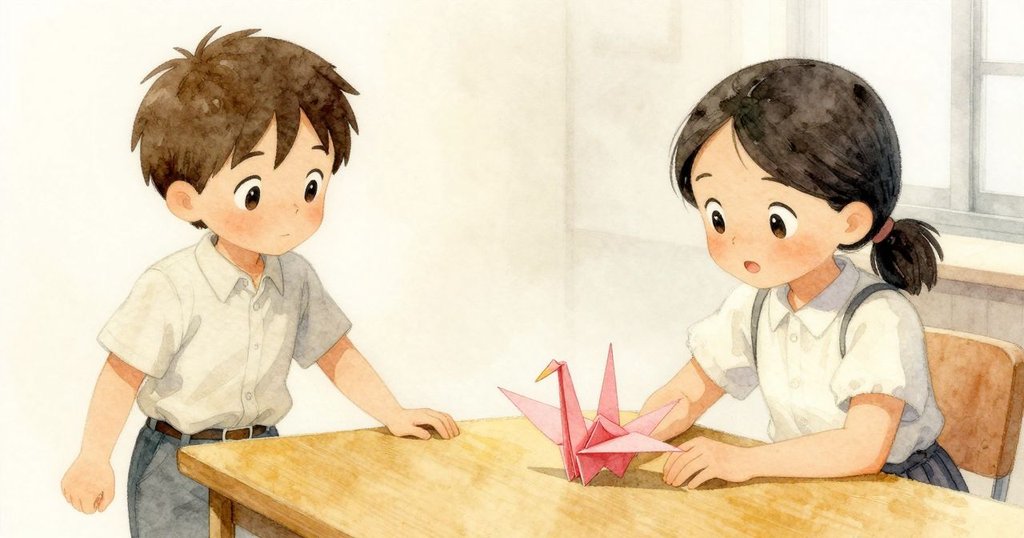 瑞斯以接受之情將水痕化為紙鶴的改良翅膀, 完成作品後輕輕點頭向莉莉告別, 隨後步出房門, 場景溫馨寧靜